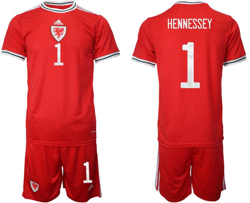 Cheap Men 2022 World Cup National Team Welsh home red 1 Soccer Jersey